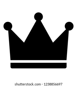 Crown with jewels solid icon design