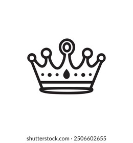 Crown king black icon. gold royalty collection design.