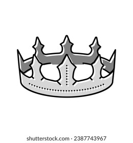 vector de icono de color de corona king. signo del rey de la corona. ilustración de símbolo aislado
