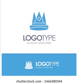 Crown, King, Empire, First, Position, Achievement Blue Logo vector. Vector Icon Template background