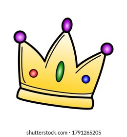 the crown of the king is gold. vector illustration