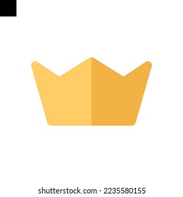 crown king icon flat style vector