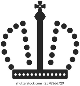  Crown king icon isolated on transparent background. Silhouette crown symbol