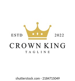 diseño creativo de diseño vectorial del logotipo del icono del rey de la corona