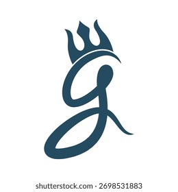 Crown King icon logo design