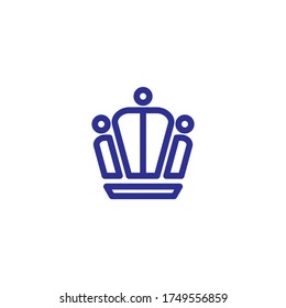 crown king icon logo vector eps