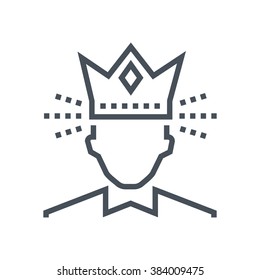 Crown, king icon suitable for info graphics, websites and print media and  interfaces. Line vector icon.