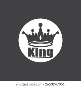 Crown King Icon And Symbol Vector Template