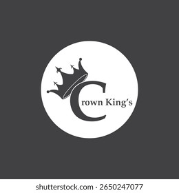 Kronenkönig-Symbol und Symbol-Vektorvorlage