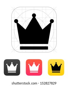 Crown King icons. Vector illustration.