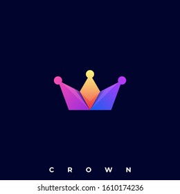 Crown Of the King Illustration Vector Template. Suitable for Creative Industry, Multimedia, entertainment, Educations, Shop, and any related business