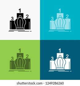 Crown, king, leadership, monarchy, royal Icon Over Various Background. glyph style design, designed for web and app. Eps 10 vector illustration