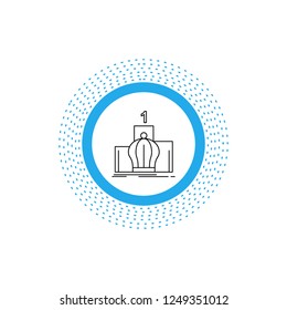 Crown, king, leadership, monarchy, royal Line Icon. Vector isolated illustration