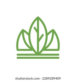 Crown king leaf nature line modern logo
