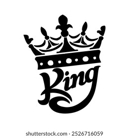 Crown King logo font typography vector.