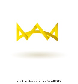 Crown king logo symbol icon vector