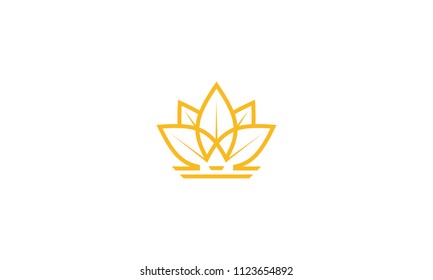 crown king maple logo icon vector