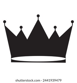 Colección de símbolos de la corona negra. Icono de corona. ilustración vectorial. vector de corona. 