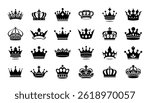 Crown king mega icon set