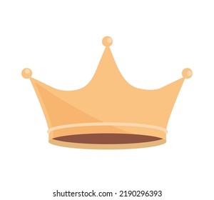 Crown King Monarch Icon Isolated