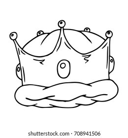 Crown of the king, princess. Vector illustration of cartoon monarch crown.