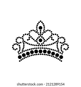 Crown King or Queen doted. Vector Image