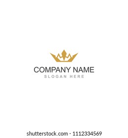 Crown king queen vector logo symbol