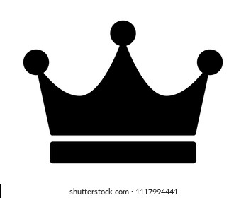 Crown of the king, ruler or crown of royalty flat vector icon for apps and websites