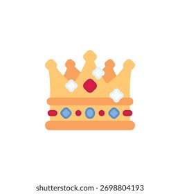 Rei da Coroa com ícone de vetor cintilante. ícone de joias estilo plano. uso perfeito para logotipo, apresentação, site e muito mais.