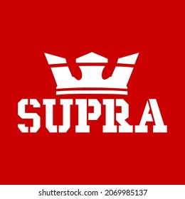 Crown King Supra Footwear Shoes Skateboarding Logo Icon Symbol Logo Vector Flat