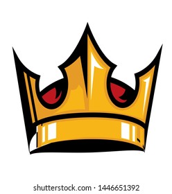Crown for king, vector illustration of king very used for logos and cartoons with kings and queens