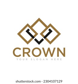 Crown Kingdom Logo Design Illustration