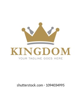 crown kingdom logo icon vector template