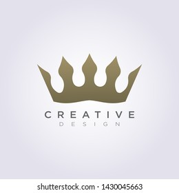 The Crown of the Kingdom Vector Illustration Design Clipart Symbol Logo Template.
