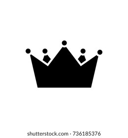crown kings  icon, vector illustration, black sign on isolated background