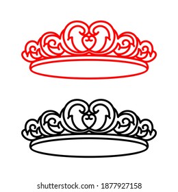 crown ladies line black color