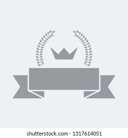Crown and laurel icon