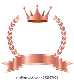 Crown Laurel ribbon icon