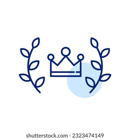 Crown and laurel wreath. Premium quality product. Pixel perfect icon