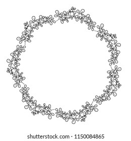 crown leafs circular frame