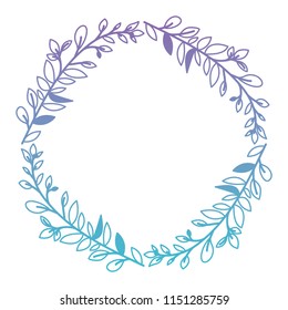 crown leafs circular frame
