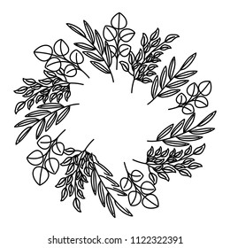 crown with leafs decorative icon