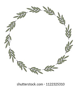 crown with leafs decorative icon