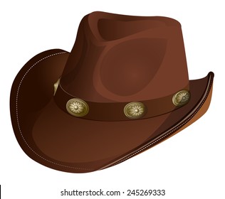 Crown leather cowboy hat accessory