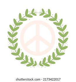 crown of leaves isolated icon