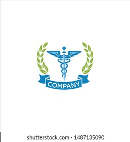 Crown Leaves Medical Logo Icon Symbol