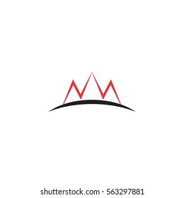 crown like design on the globe surface design logo vector