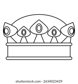 Crown line art, crown clip art, black and white crown clip art, clip art crown, vector illustration design template elements