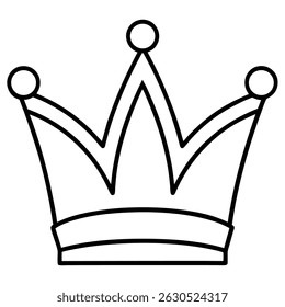 Crown line art icon on white background.