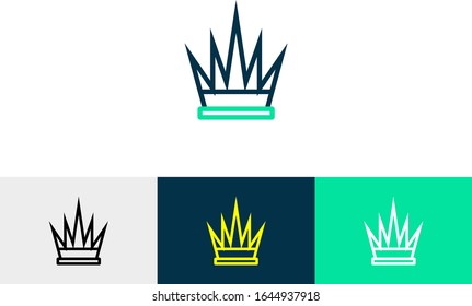 Icono de la línea de la corona vectorial 